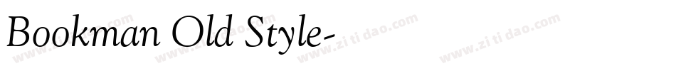 Bookman Old Style字体转换